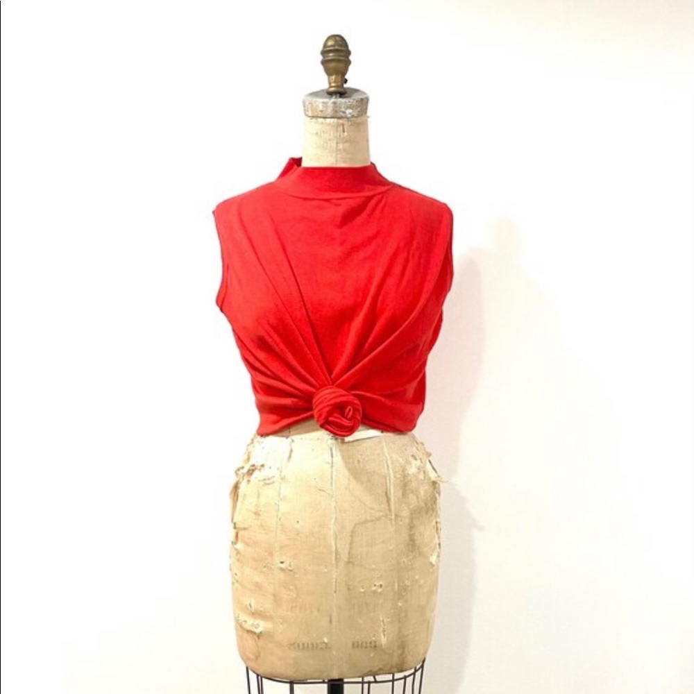 90s mock neck tank top